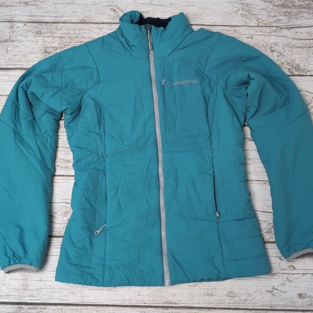 Patagonia Blue Lightweight Puffer Full Zip Women Size XS